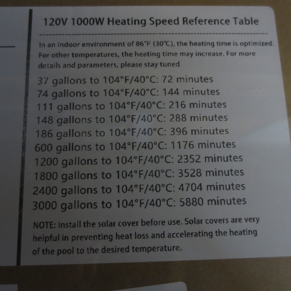 1000W Titanium Immersion Water Heater Portable