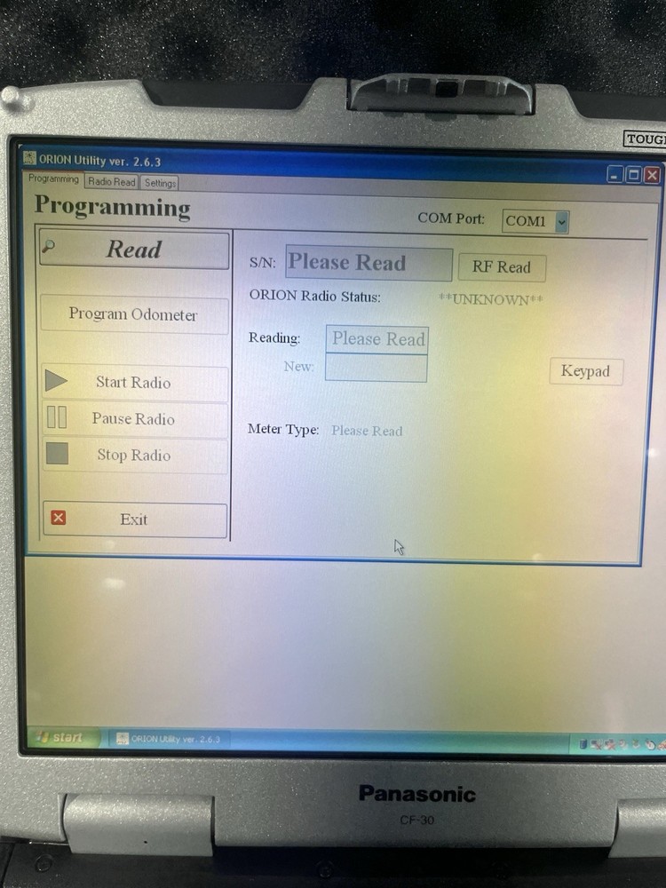 Badger Orion Meter Reading Profiling System Panasonic CF-30 Laird Technologies