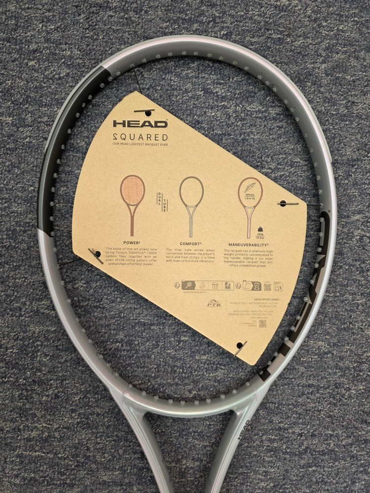 Head SQUARED Tennis Racquet Free Strings + Stringing 4 3/8" (#3)