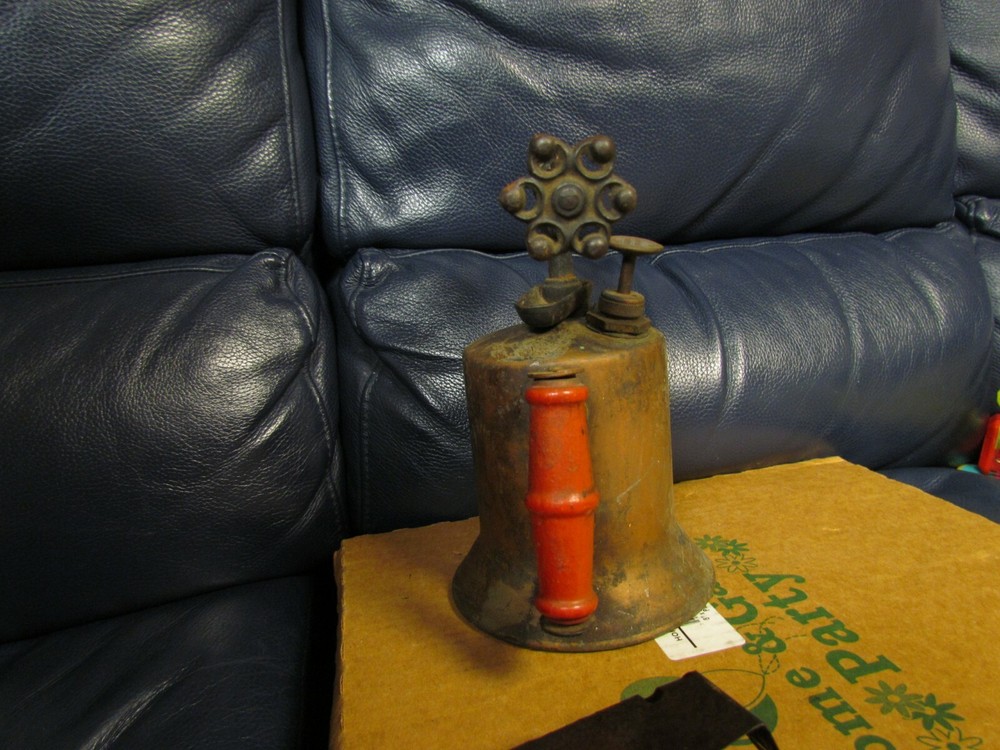 Vintage Antique Turner Brass Soder Torch Gas Blow Torch (6)