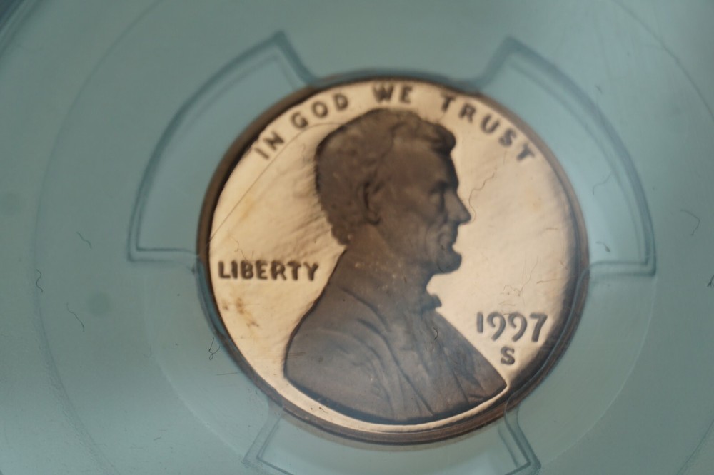 Rainbow Toned -- 1997 S 1c PCGS PR69RD DCAM #RT2