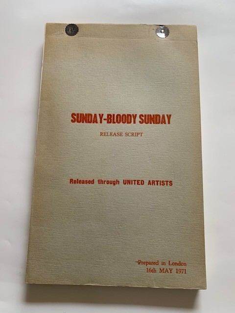SUNDAY-BLOODY SUNDAY: RELEASE SCRIPT - BY PENELOPE GILLIATT