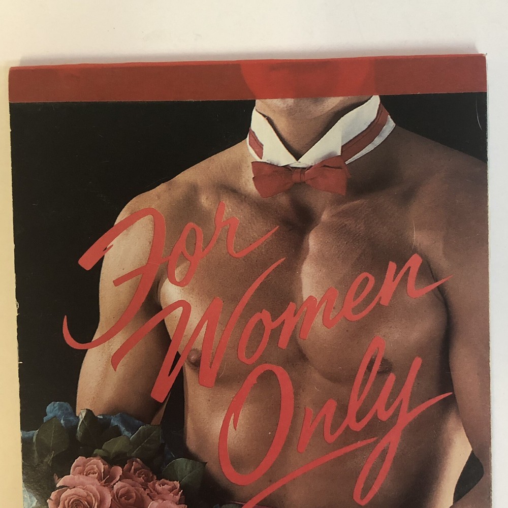 Vintage Funny Sexy Make Stripper Tablet Notepad - Six Pack Bow Tie