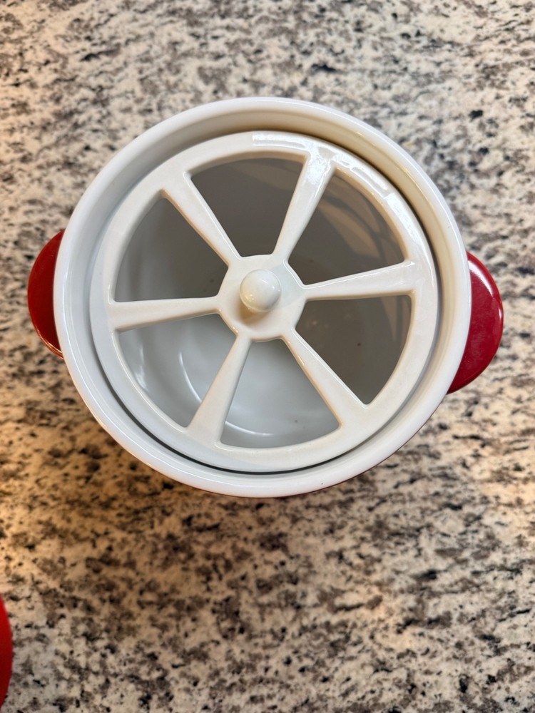 Bac' N Bin Bacon Cooker in Red