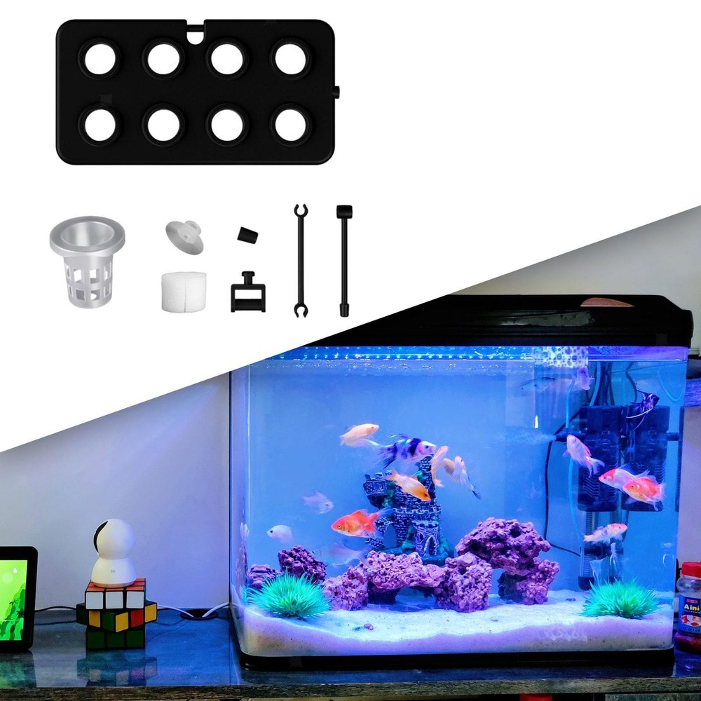 Fish Tank Hydroponic Floating Planter Kit with Suction Cup Simple Assembly for