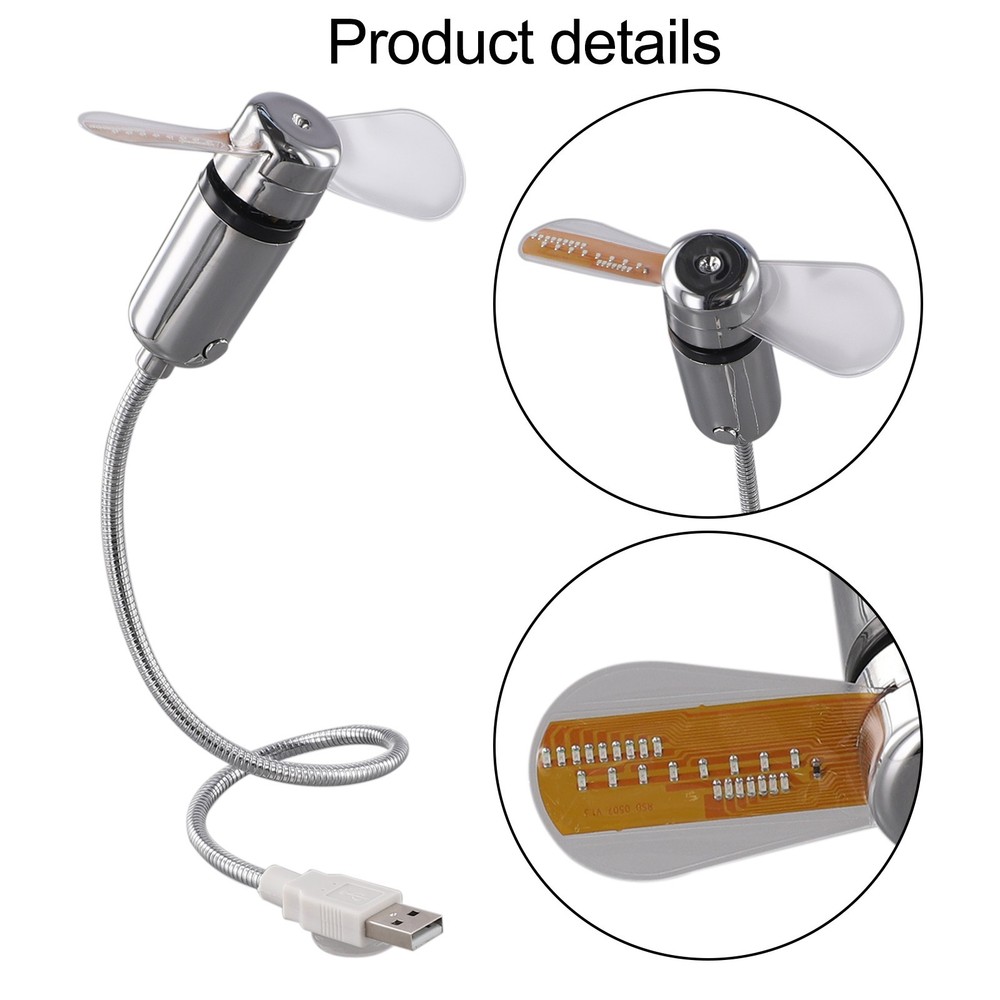 Convenient USB Clock Fan with Integrated Temp Monitoring Functionality