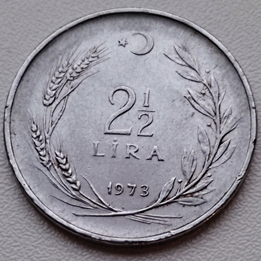 2½ Lira Turkey 1973