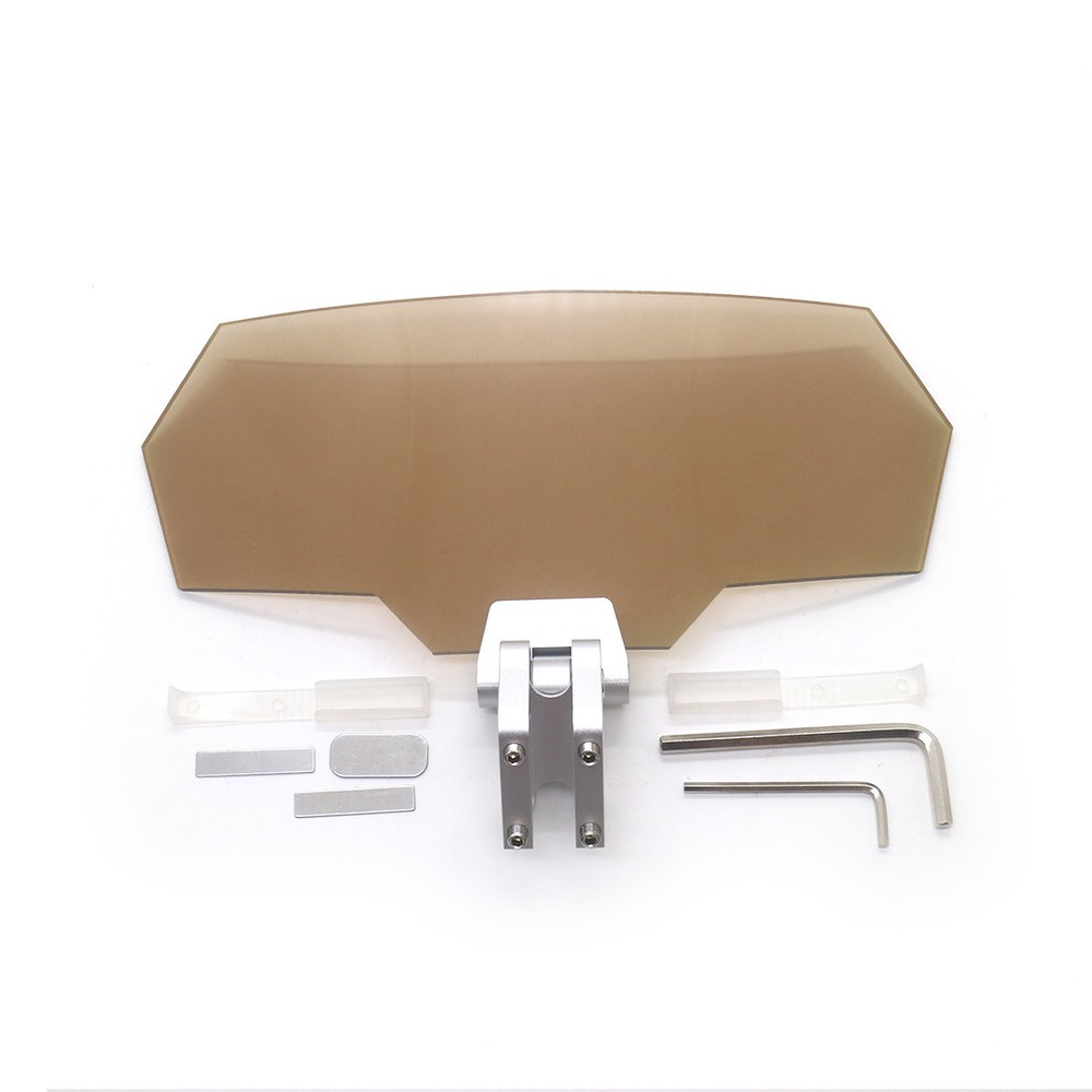 Motorcycle Tea Adjustable Clip On Windshield Extension Spoiler Wind Deflector