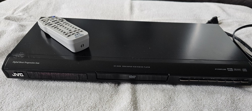 JVC XV-N420 DVD SUPER VCD CD Player With Remote Tested