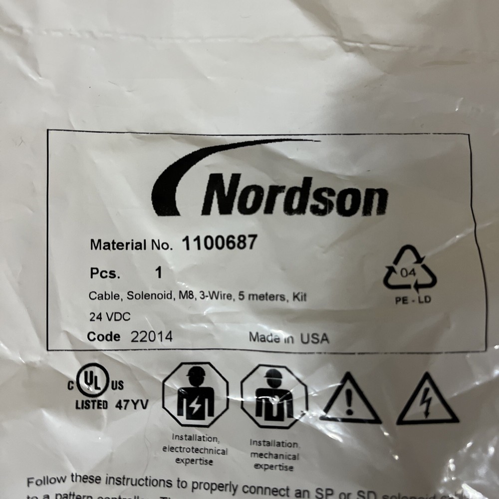 Nordson 1100687 Solenoid Cable