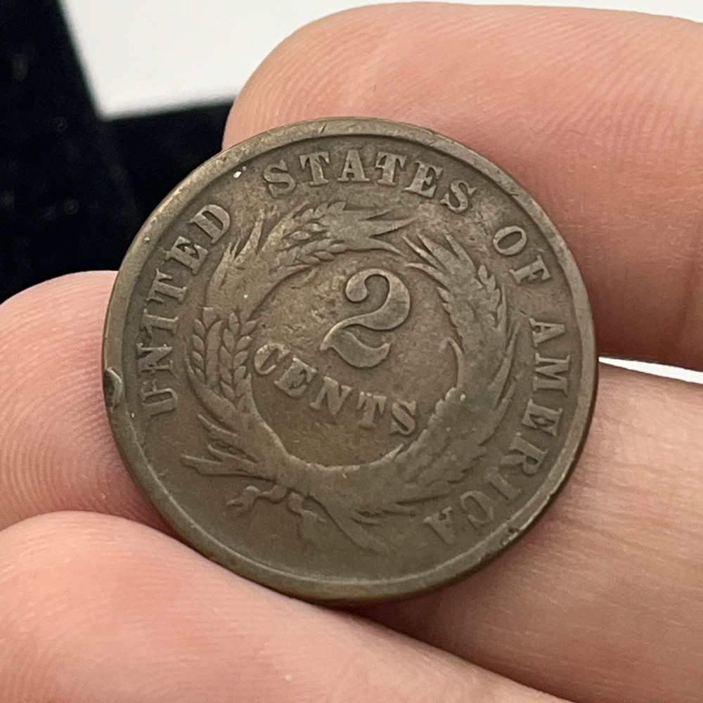 1864 Copper Two Cent Piece 2C