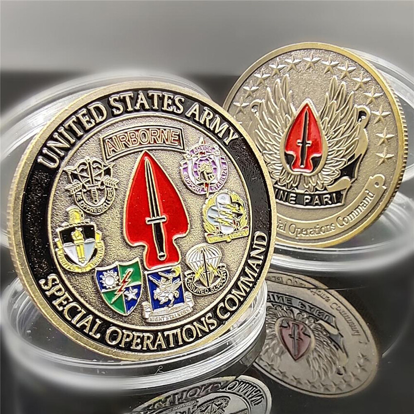 Bronze Plated U.S. Army Special Challenge Coin Command Operations Collectible