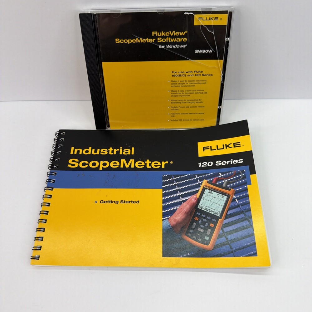 Fluke 123 Industrial Scope Meter C120  + USERS MANUAL  +  Software