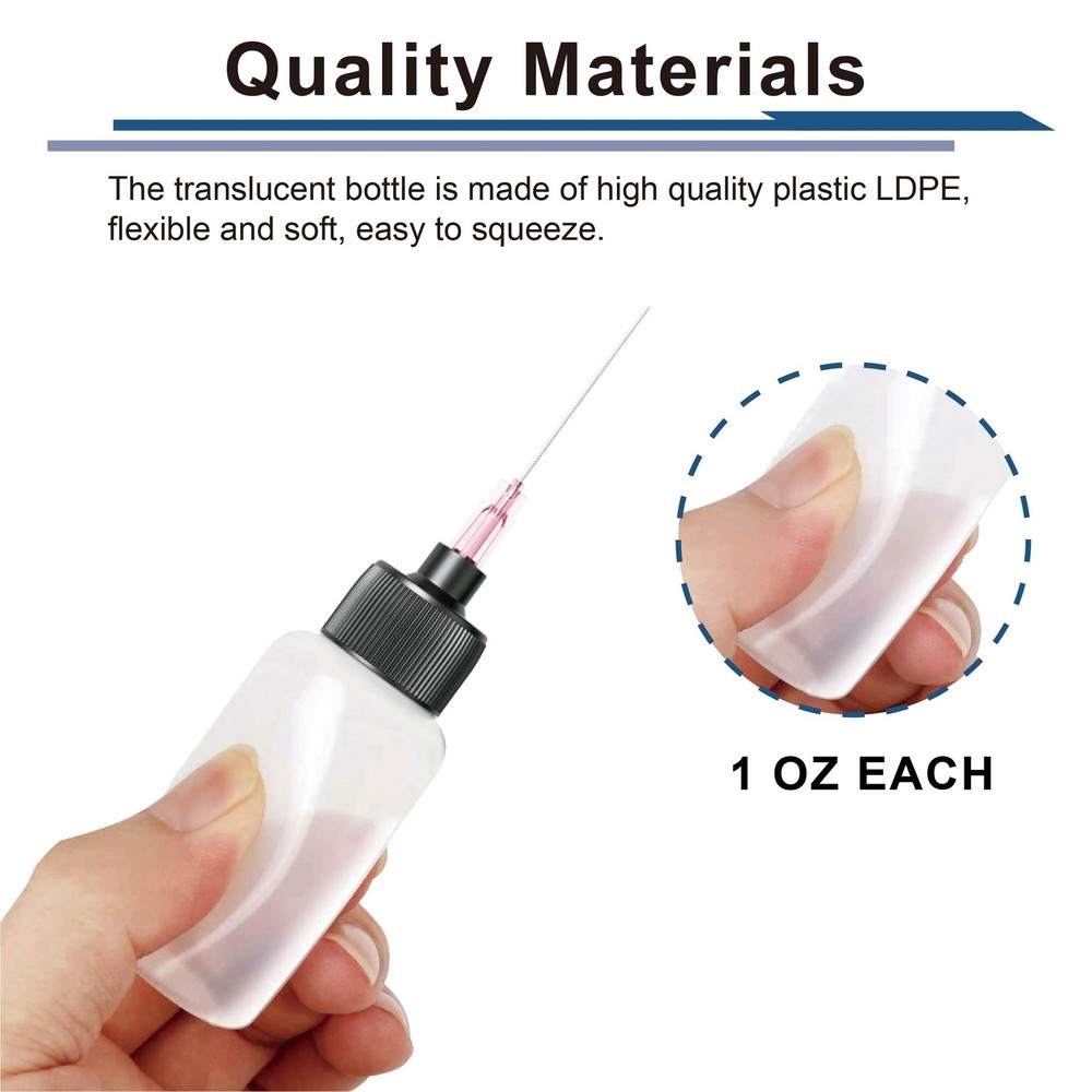 TITGGI 10 Pcs Needle Oiler (1 OZ), Precision Tip Applicator Translucent
