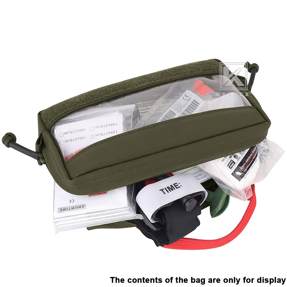 KRYDEX Clear Top Insert Bag Packing Organizer Ranger Green for D3 Backpack Small