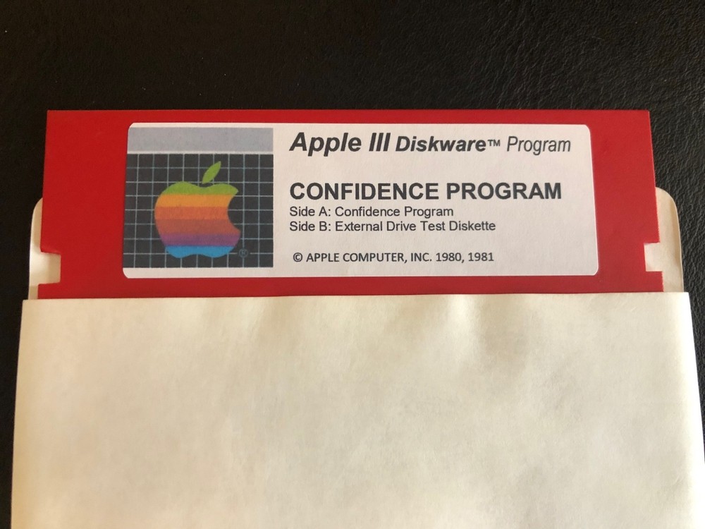 Apple  / Confidence Program Diskette / Apple III Home Computers