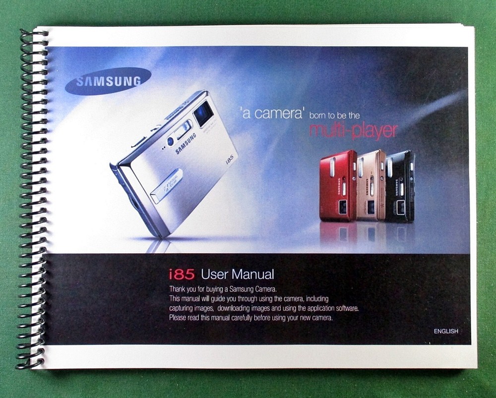 Samsung i85 User's Manual: 130 Pages & Protective Covers