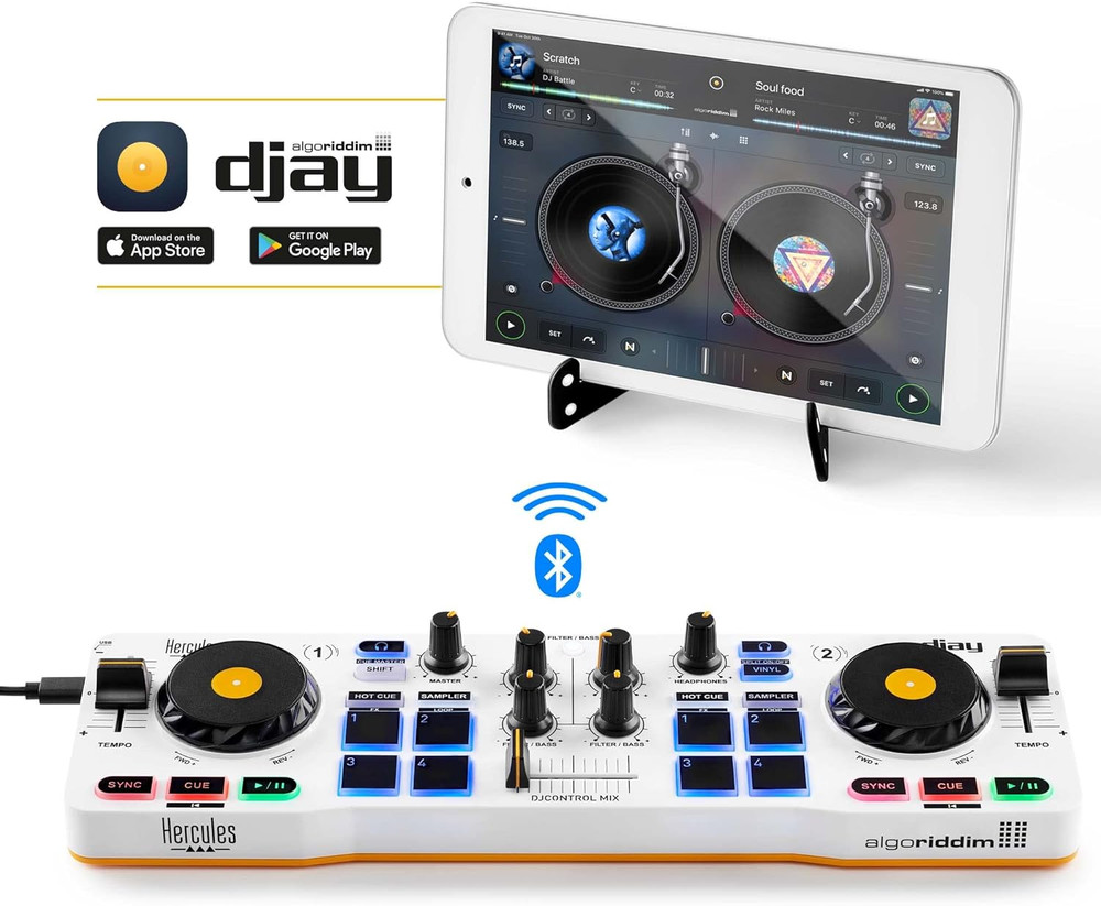 Djcontrol Mix – Bluetooth Wireless DJ Controller for Smartphones (Ios and Androi