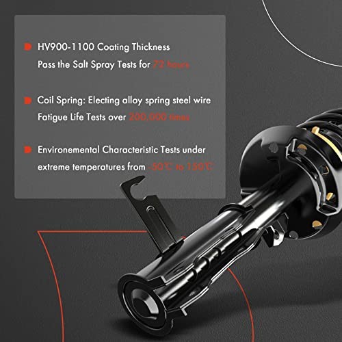 Set (4) Front and Rear Complete Shock Absorber Strut & Coil Spring Assembly