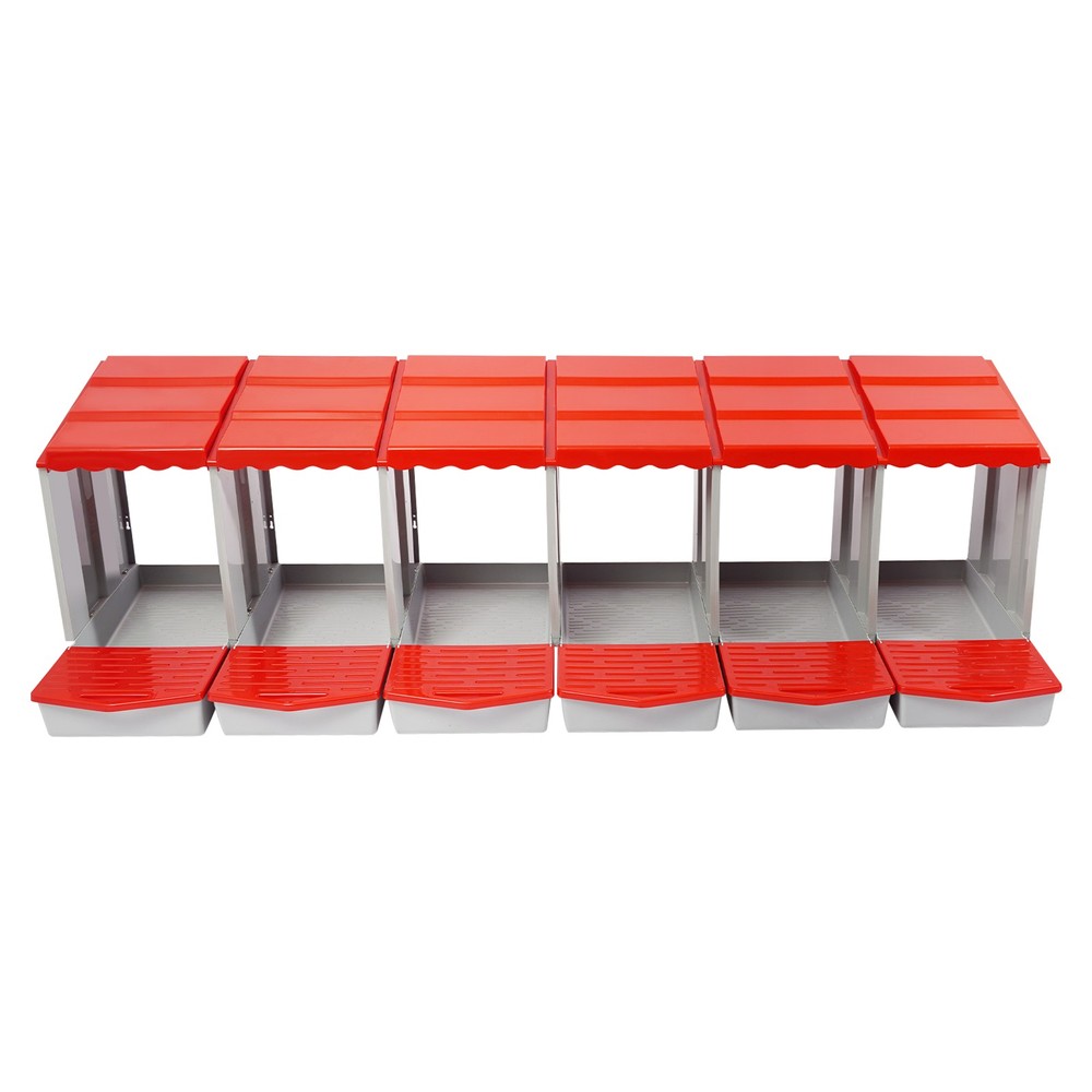 6-Compartment Chicken Nesting Box Chicken Laying Box Egg Collection 2 Mount Type