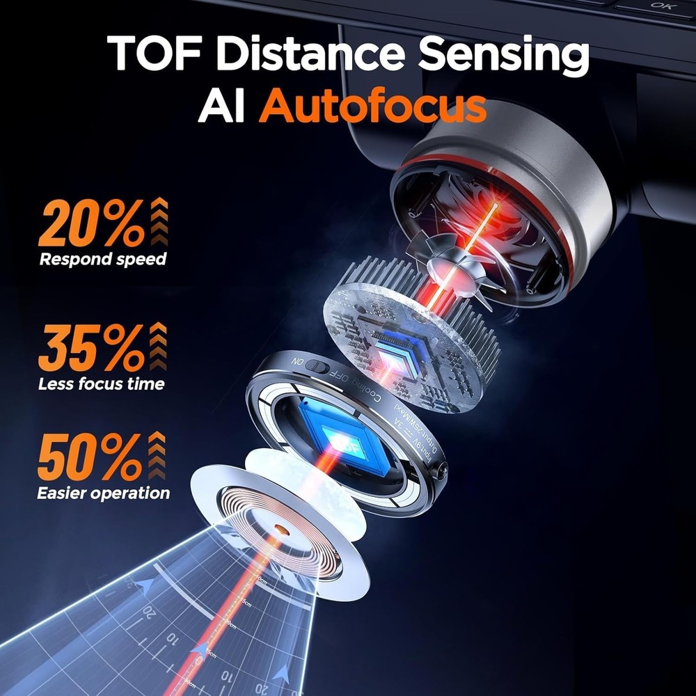 Elegant 4K Autofocus Digital Microscope with 2000X Magnification & 8" IPS Screen