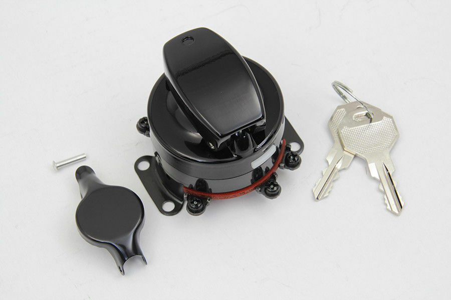 Heavy Duty Electronic Ignition Switch Gloss Black for Harley Davidson by V-Twin