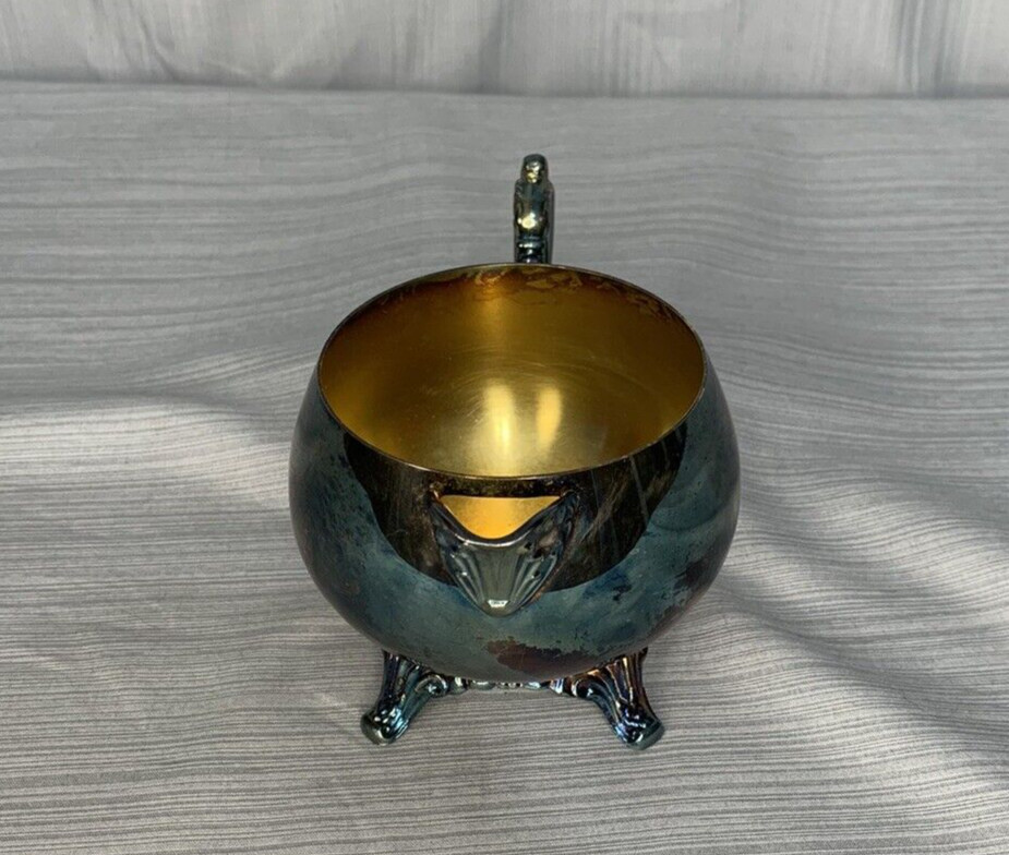 ONEIDA Silver Plated, Footed Creamer, Victorian Style