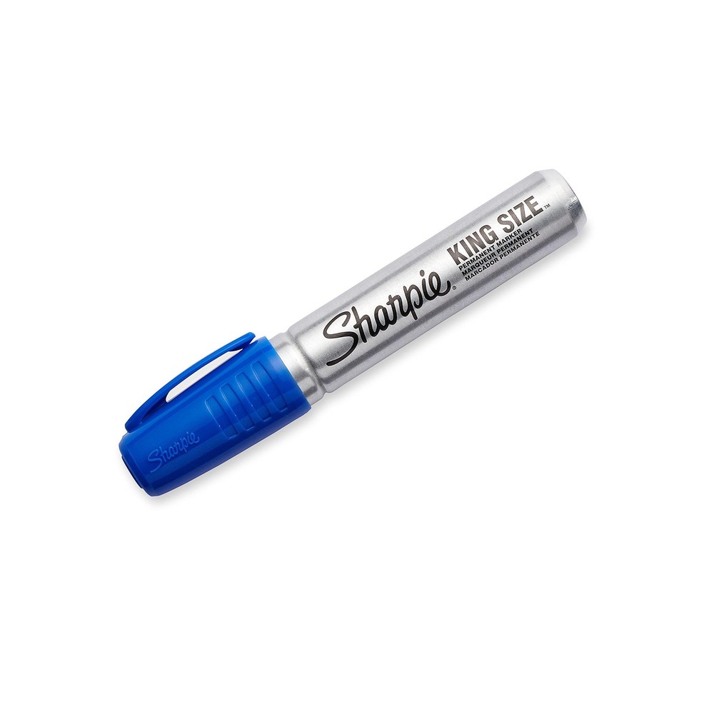 Sharpie 15003 King Size Permanent Marker, Blue, 12-Pack