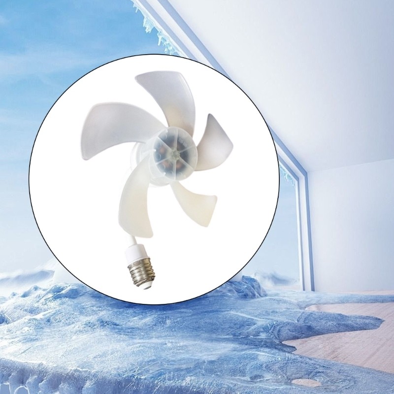 Ceiling Fan Light E27 Home Fixtures Quiet Ceiling Fan LED Light Plastic Texture