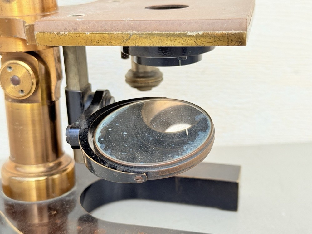 Antique E. Leitz Wetzlar Brass Microscope No. 54934