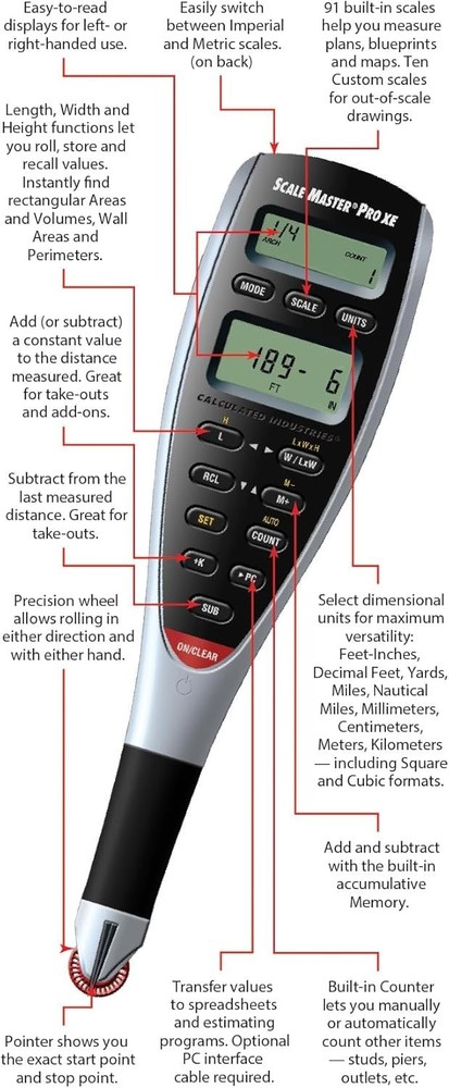 Scale Master Pro XE Advanced Digital Plan Measure for Estimating Plan Takeoff...