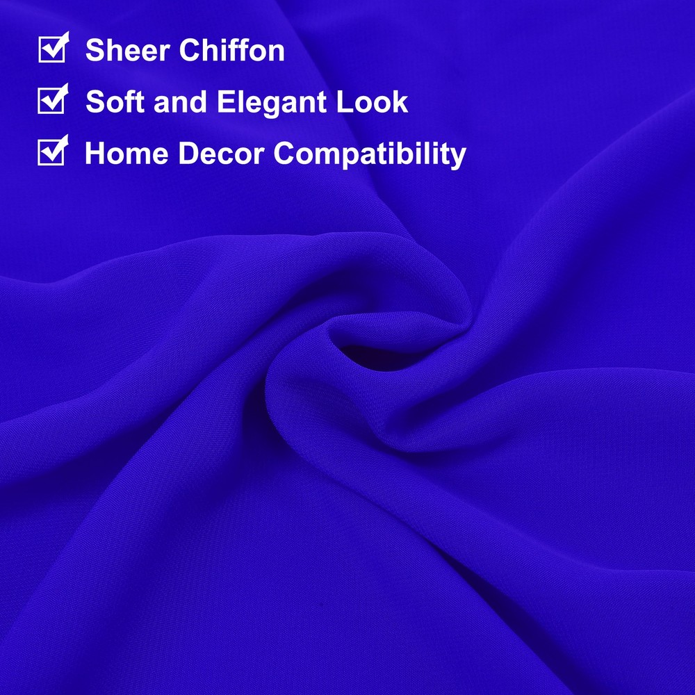 Sapphire Blue Chiffon Table Runner 27.5" x 118" Romantic Table Runner