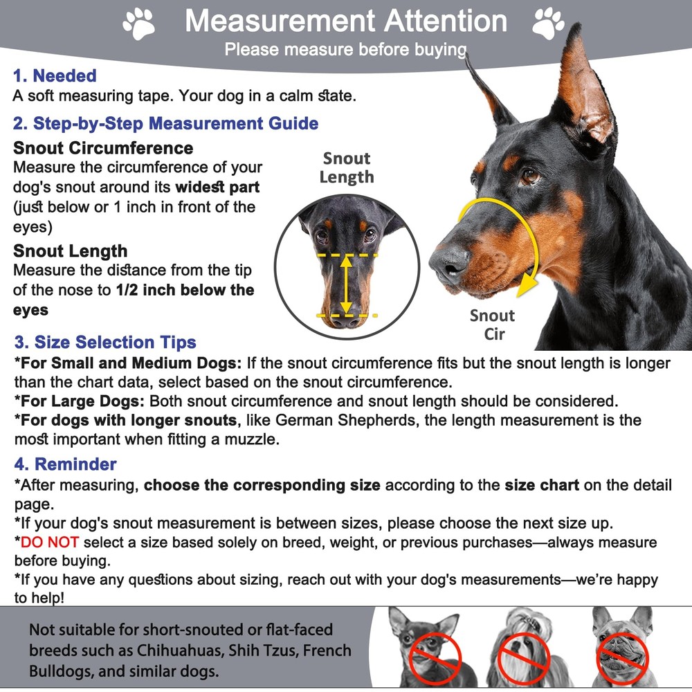 Dog Muzzle Soft Basket Muzzle for Medium Large Sized Dog Labrador Golden Germ...