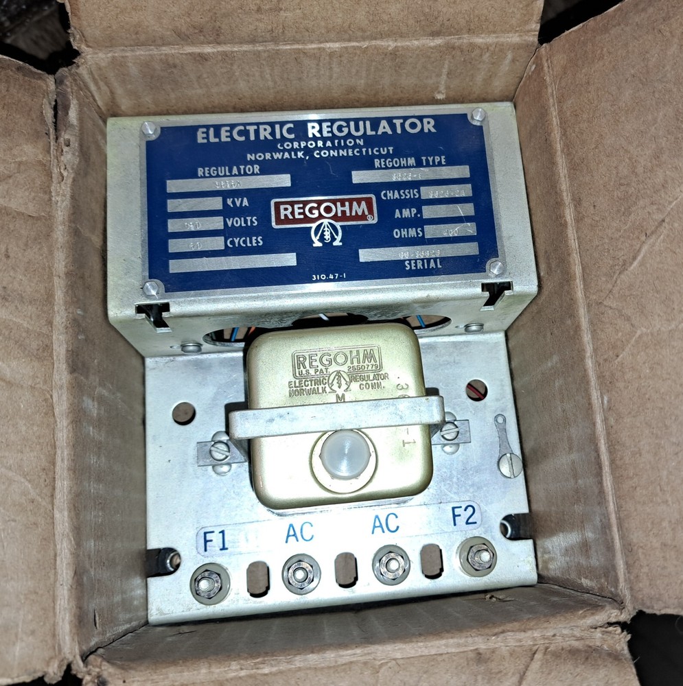 REGOHM ELECTRIC REGULATOR 3626A - Type 3626-1 - 120volt