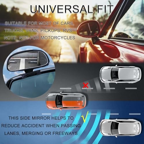 Small Blind Spot Mirror, Adjustable 360 Degree Rotation Angle Car Auxiliary