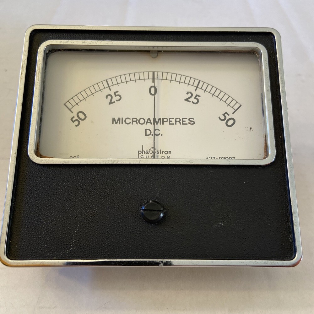 PHASTRON CUSTOM MICROAMPERES DC METER #H