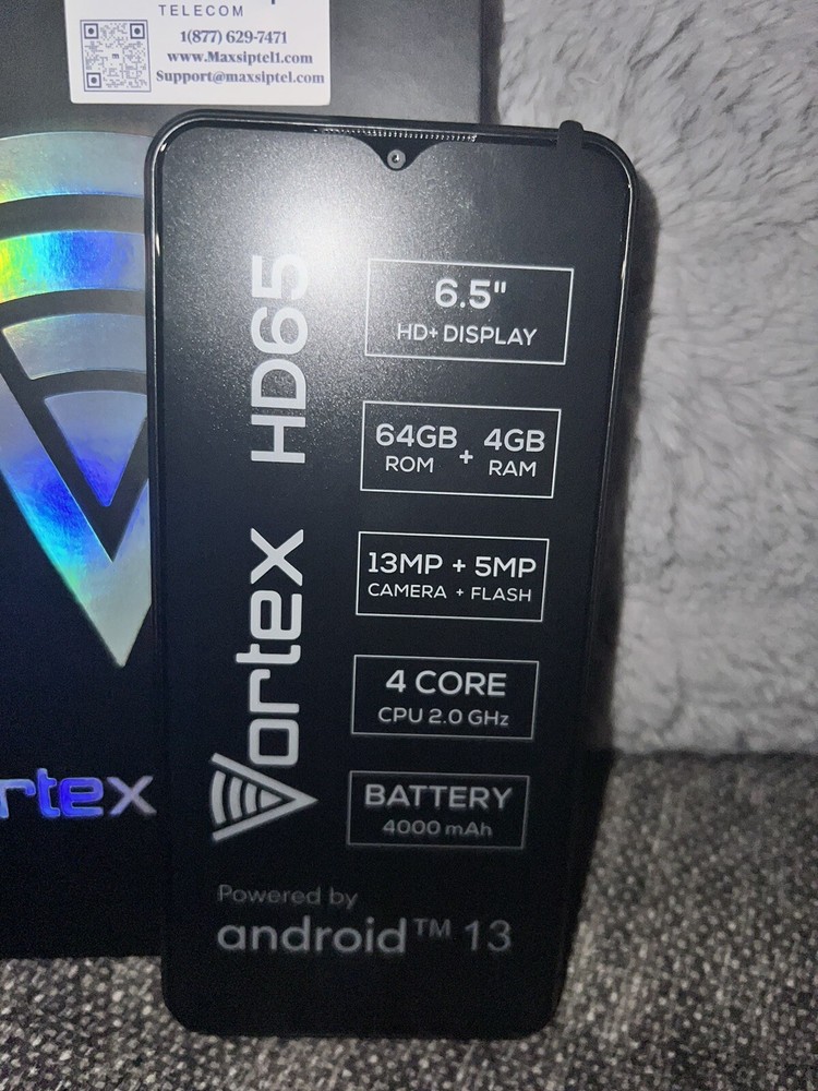 Vortex HD65 - Black (Unlocked) Smartphone