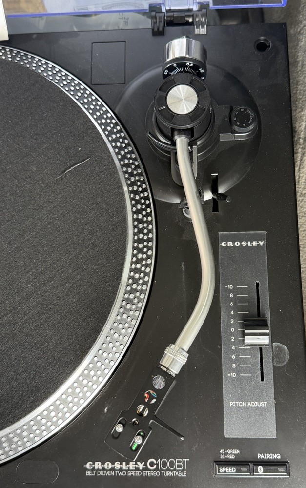 Crosley C100BT, 2-Speed Bluetooth Turntable Record Player - Black