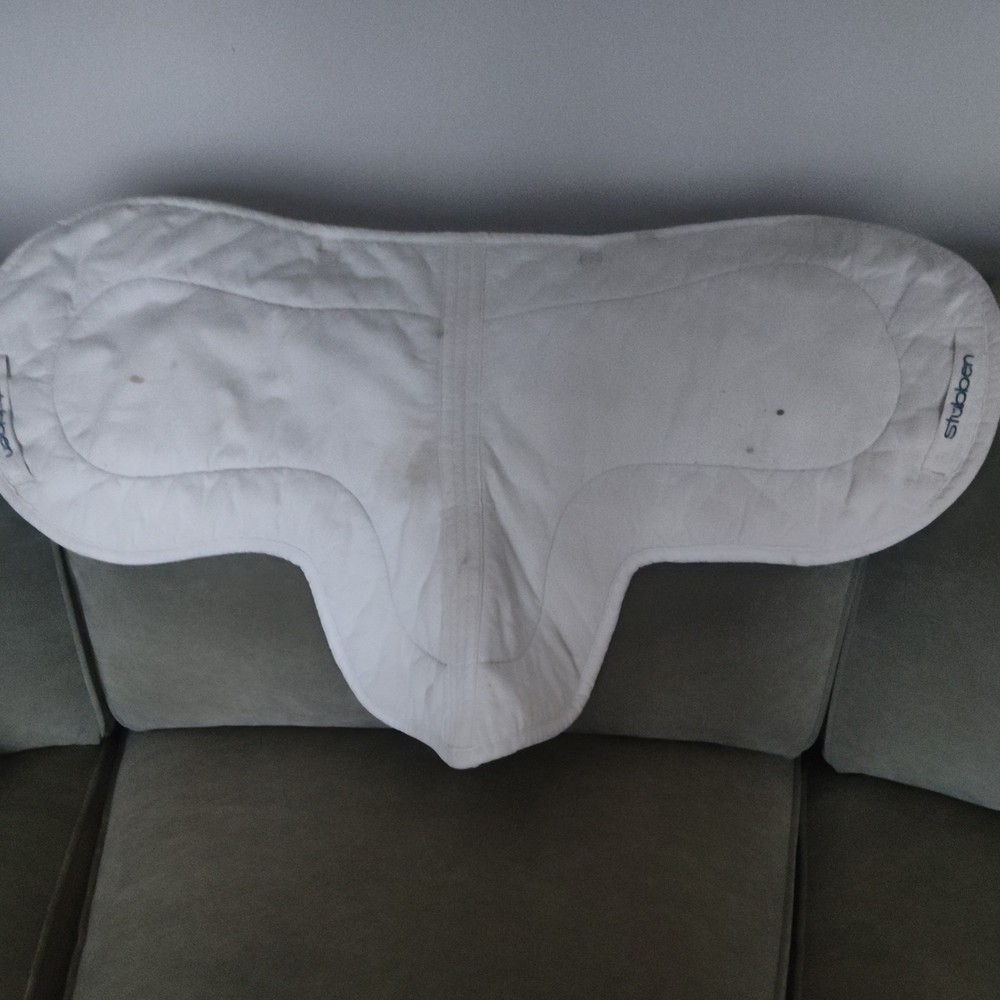 STUBBEN White shaped saddle pad cotton English