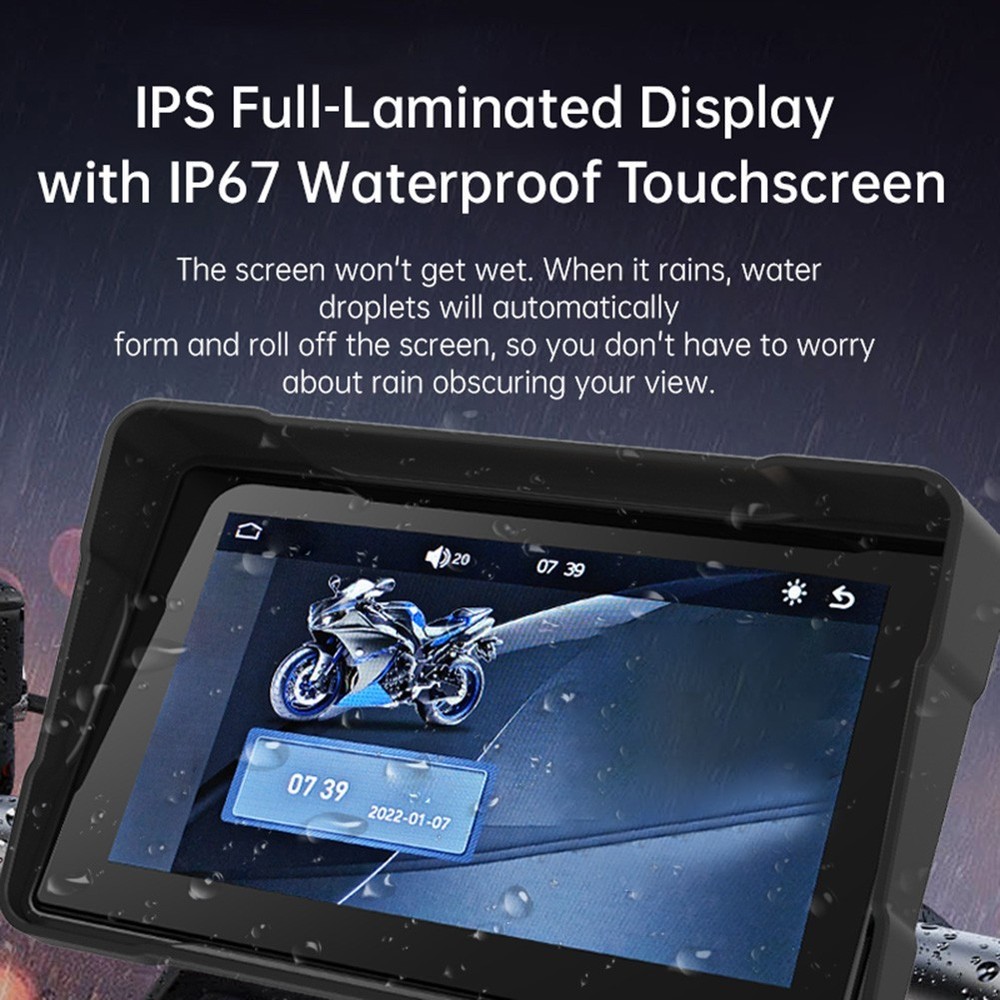 Motorcycle Navigation Display Screen for For Carplay with Tire Pressure Sensor