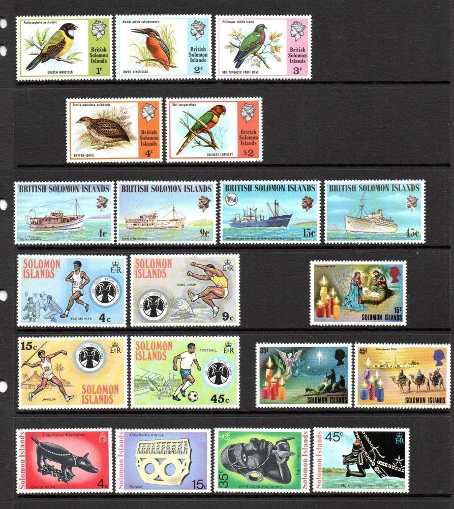 BRITISH SOLOMON ISLS MNH 1975 SETS