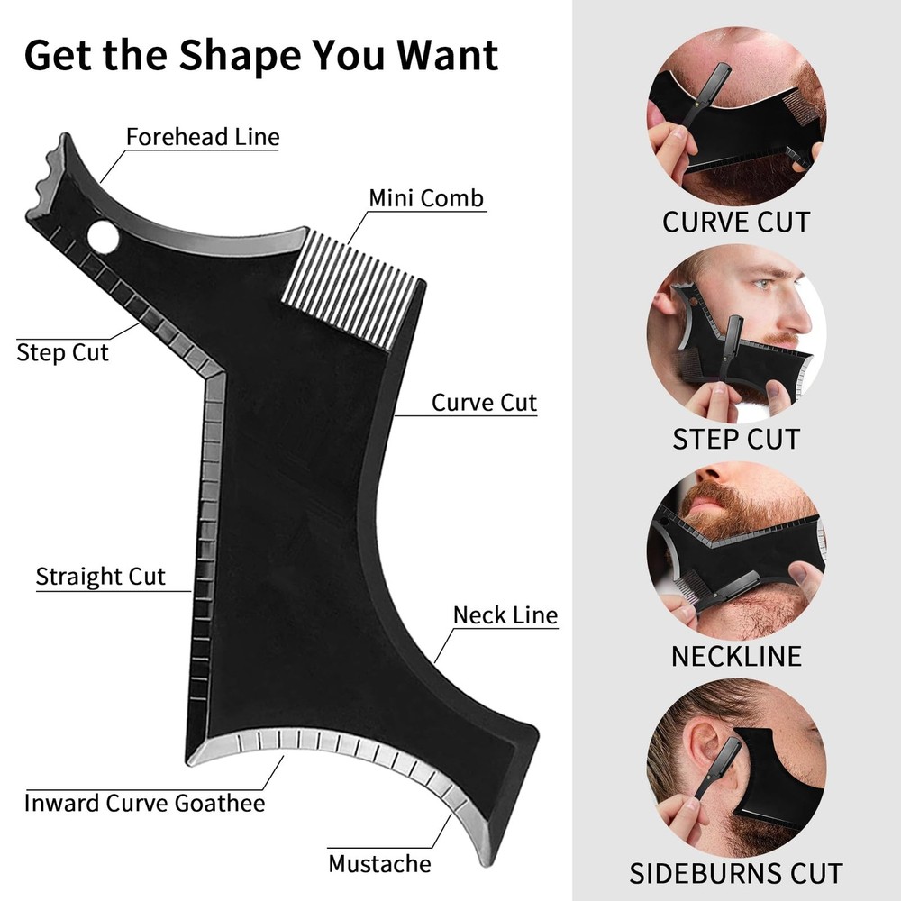 Beard Shaper for Men Beard Shaping Tools - Beard Template Guide, Professional...