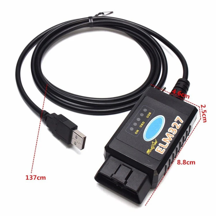 ELM327 Interface USB OBDII Auto Diagnostic Scanner Tool with Switch, Auto Diagn