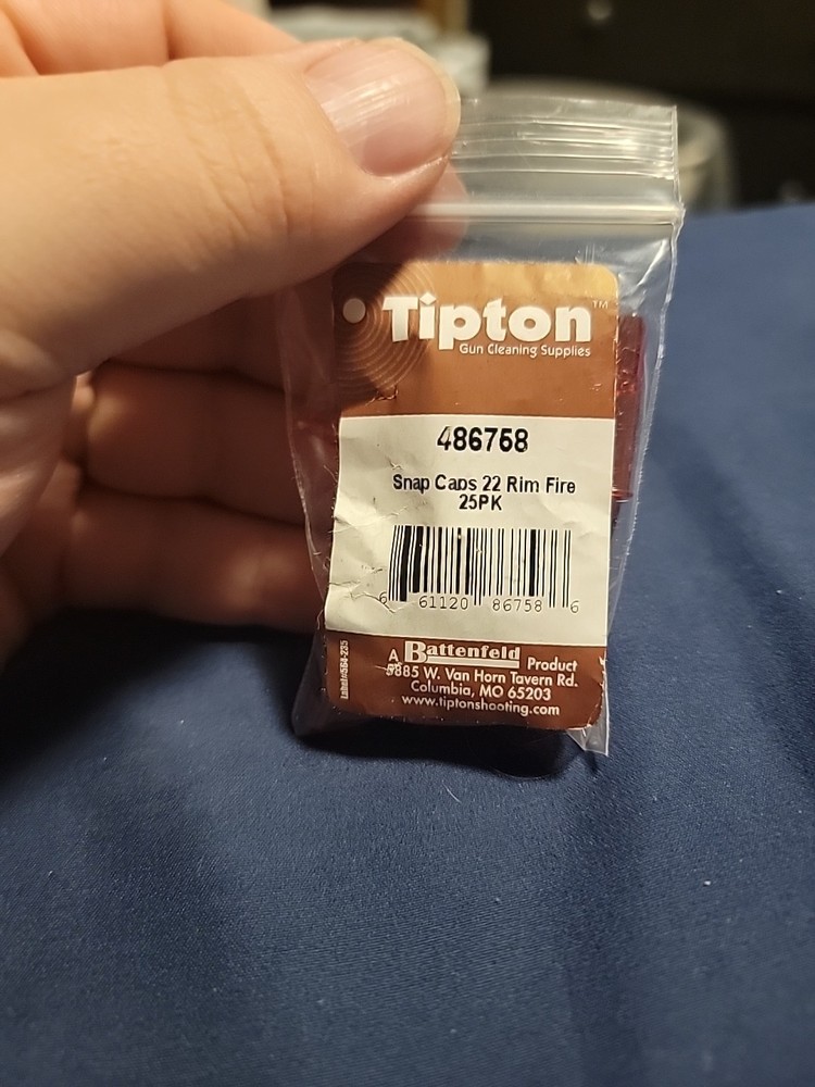 Tipton Snap Caps 22 Rim Fire. 25 Pack