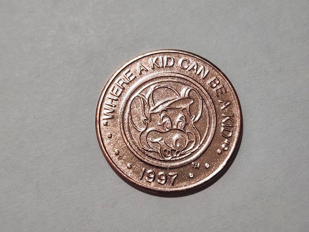 Chuck E. Cheese Game Token - Copper Tone, 1997