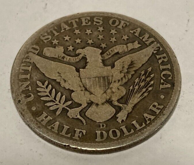 1913 D Barber Silver 50¢ 1249