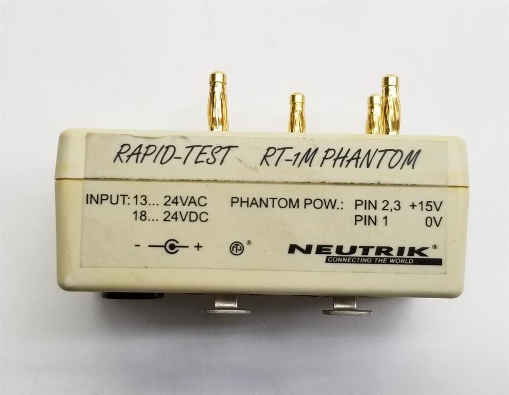 NEUTRIK RT-1M Rapid Test Multi-Tone Audio Analyzer Option DTMF w/Phantom Adapter