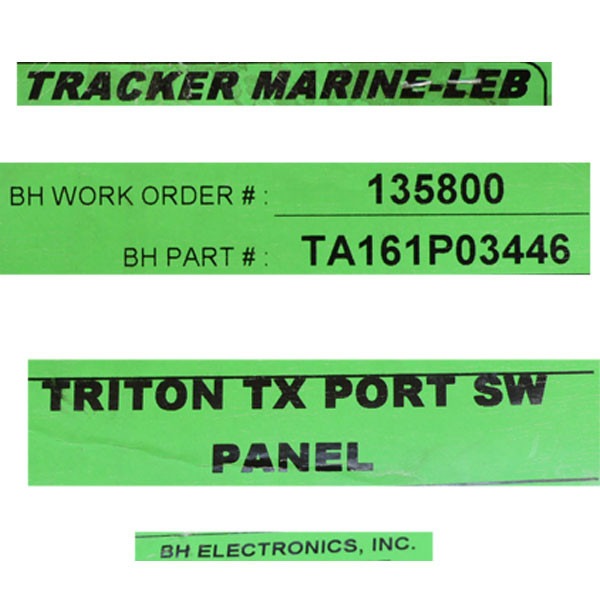 Tracker Boat Switch Panel 188782 | Triton Tx Black Silver