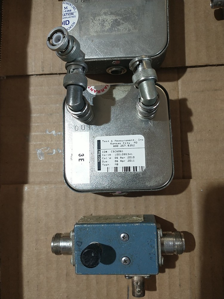 Lot of (10) Variable Attenuators And Testing Connection Blocks