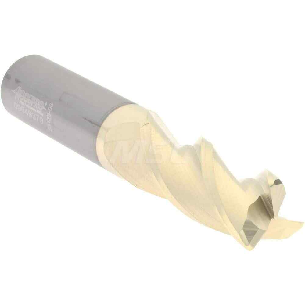 Accupro 1/2" Diam 3 Flute Single End Solid Carbide 0.03" Corner Radius End Mi...